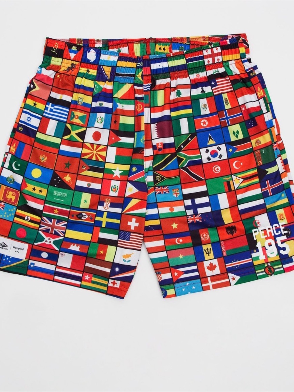 Umbro Multicolor Flag-Print Athletic Shorts